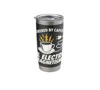 Powered By Caffeine and Electromagnetism Funny Engineer Stainless Steel Insulated Tumbler