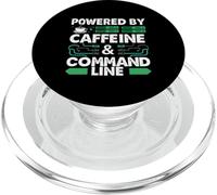 Powered by Caffeine & Command Line | Developer Admin Humor PopSockets PopGrip for MagSafe