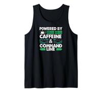 Powered by Caffeine & Command Line | Developer Admin Humor Tank Top