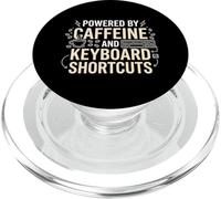 Powered By Caffeine Keyboard Shortcuts Graphic Designer PopSockets PopGrip for MagSafe