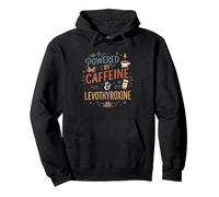 Powered by Caffeine & Levothyroxine Hashimoto Thyroid Pullover Hoodie