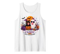 Powered By Candy and Bad Decisions Funny Halloween Costume Tank Top