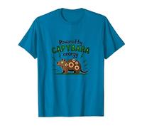Powered by Capybara Energy - Funny Animal Lover Design T-Shirt, Men, Sapphire, 3XL