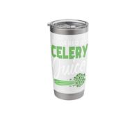 Powered by Celery - Celery Shirt Gift for Celery Juice Lover Stainless Steel Insulated Tumbler