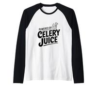 Powered by Celery Juice Enthusiast Funny Health Raglan Baseball Tee