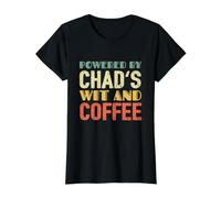 Powered by Chad's Wit and Coffee Value Graphic T-Shirt, Women, Black, XL