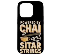 Powered By Chai And Sitar Strings - Sitar Player Case for iPhone 15 Pro