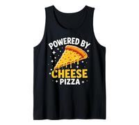 Powered By Cheese Pizza Fun Pizza Lover Tank Top