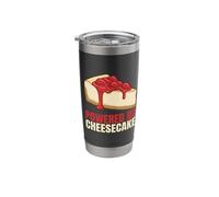 Powered by Cheesecake - Funny Dessert Lover Stainless Steel Insulated Tumbler