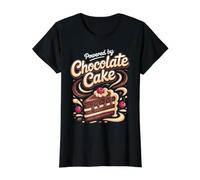 Powered by Chocolate Cake Value Graphic T-Shirt, Women, Black, S