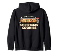 Powered by Christmas Cookies Cozy Christmas Zip Hoodie