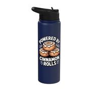 Powered by Cinnamon Rolls Stainless Steel Insulated Water Bottle