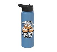 Powered by Cinnamon Rolls Stainless Steel Insulated Water Bottle