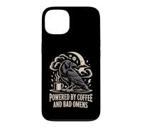 Powered By Coffee And Bad Omens Gothic Raven Art Case for iPhone 13