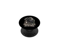 Powered By Coffee And Bad Omens Gothic Raven Art PopSockets Adhesive PopGrip
