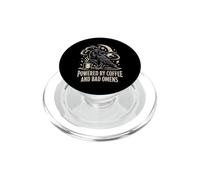 Powered By Coffee And Bad Omens Gothic Raven Art PopSockets PopGrip for MagSafe