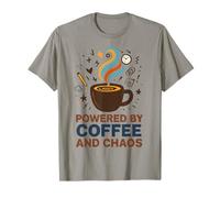 Powered by Coffee and Chaos Funny ADHD Caffeine Lover T-Shirt