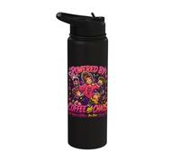 Powered By Coffee and Chaos Mom Fuel Humor Stainless Steel Insulated Water Bottle