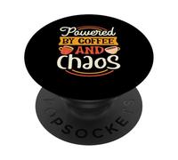 Powered by Coffee and Chaos PopSockets Adhesive PopGrip