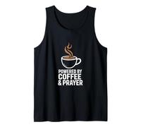 Powered by Coffee and Prayer Faith Caffeine Tank Top
