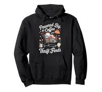 Powered By Coffee And Thrift Finds Quote Vintage Thrifter Pullover Hoodie