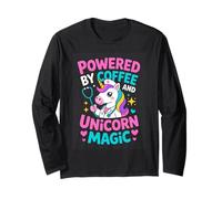 Powered by Coffee and Unicorn Magic Nurse Long Sleeve T-Shirt