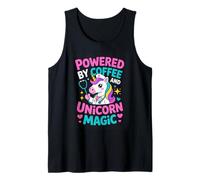 Powered by Coffee and Unicorn Magic Nurse Tank Top