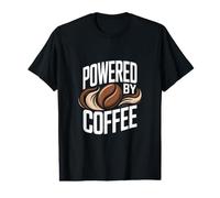 Powered By Coffee Caffeine Addict Morning Fuel Value Graphic T-Shirt