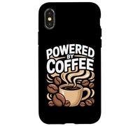 Powered By Coffee Caffeine Lover Espresso Beans Morning Cup Case for iPhone X/XS
