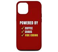 Powered By Coffee Chaos and Vibe Coding Funny Tech Humor Case for iPhone 12/12 Pro