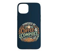 Powered By Coffee & Compost Funny Gardener Case for iPhone 15 Plus