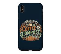 Powered By Coffee & Compost Funny Gardener Case for iPhone XS Max