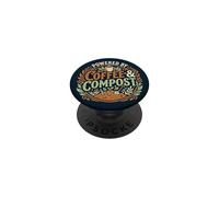 Powered By Coffee & Compost Funny Gardener PopSockets Adhesive PopGrip