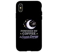 Powered By Coffee Cosmic Energy Astrology Moon Women Case for iPhone X/XS