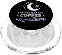 Powered By Coffee Cosmic Energy Astrology Moon Women PopSockets PopGrip for MagSafe