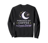 Powered By Coffee Cosmic Energy Astrology Moon Women Sweatshirt