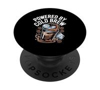 Powered By Cold Brew Coffee Iced Caffeine PopSockets Adhesive PopGrip