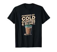 Powered by Cold Coffee & Regret - Parenting T-Shirt