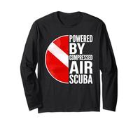 Powered By Compressed Air Scuba Flag Dive Long Sleeve T-Shirt