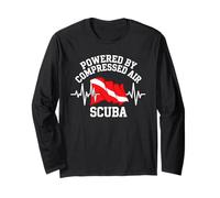 Powered By Compressed Air Scuba Flag Dive Long Sleeve T-Shirt