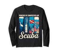 Powered By Compressed Air Scuba Flag Dive Long Sleeve T-Shirt