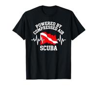 Powered By Compressed Air Scuba Flag Dive T-Shirt