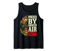 Powered By Compressed Air Scuba Flag Dive Tank Top