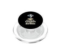Powered by Crackers and Sardines Funny Tinned Fish PopSockets PopGrip for MagSafe