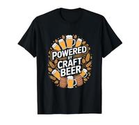 Powered By Craft Beer Brew Lover Mugs Value Graphic T-Shirt, Men, Black, M