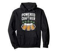 Powered By Craft Beer Enthusiast Fun Text Pullover Hoodie