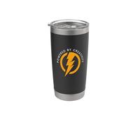 Powered By Creativity - Funny Minimalist Creativity Lover Stainless Steel Insulated Tumbler