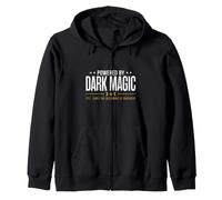 Powered by Dark Magic - Halloween Witch Gothic Design Gift Zip Hoodie
