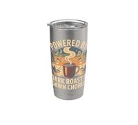 Powered by Dark Roast & Dawn Chorus Bird Lover Design Stainless Steel Insulated Tumbler
