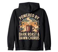 Powered by Dark Roast & Dawn Chorus Bird Lover Design Zip Hoodie
